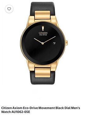 Citizen Gold Case Black Dial Men's Eco-Drive Watch